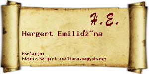 Hergert Emiliána névjegykártya